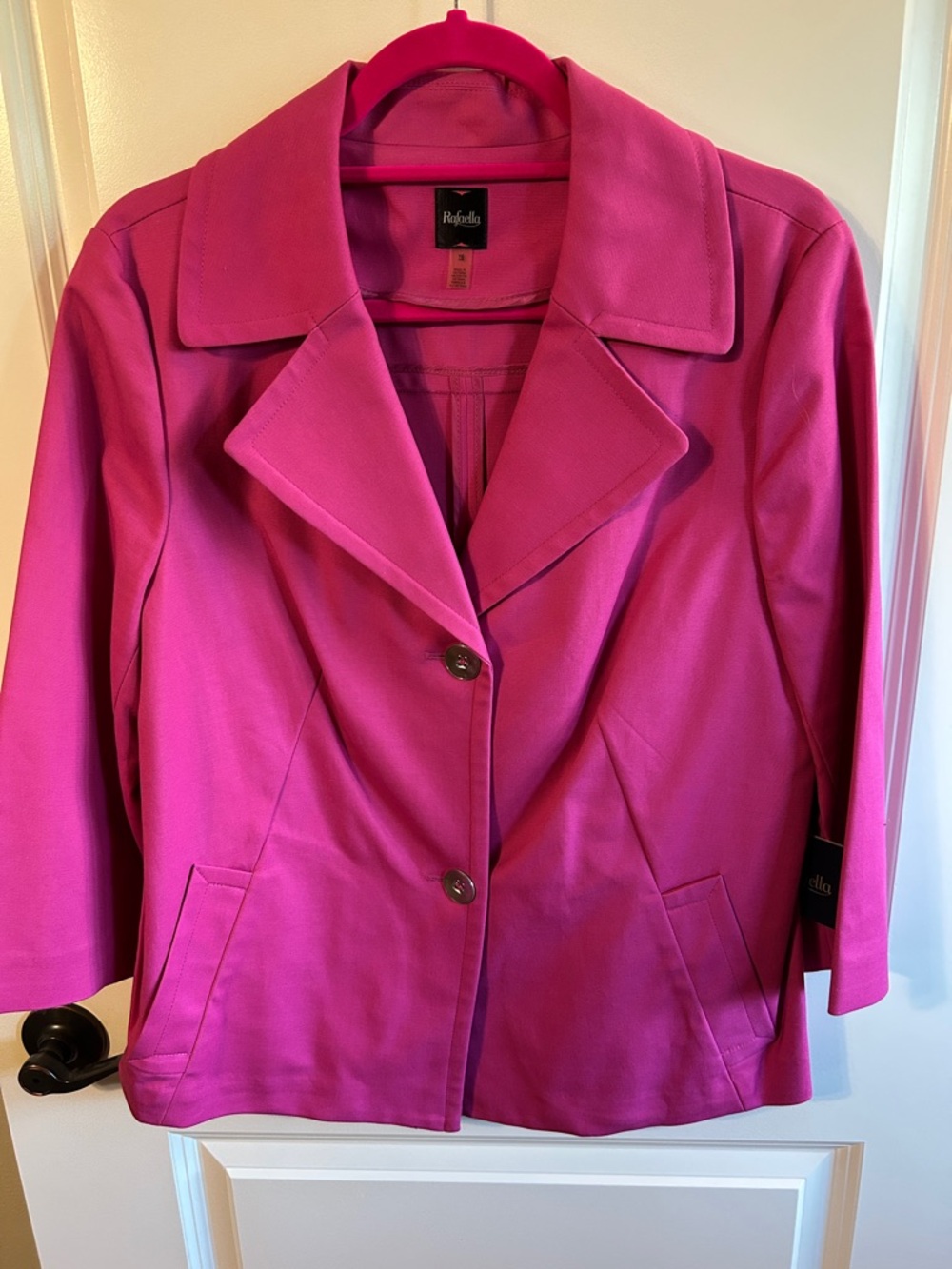 Rafaella Raspberry Notch Collar Blazer Jacket 0009
